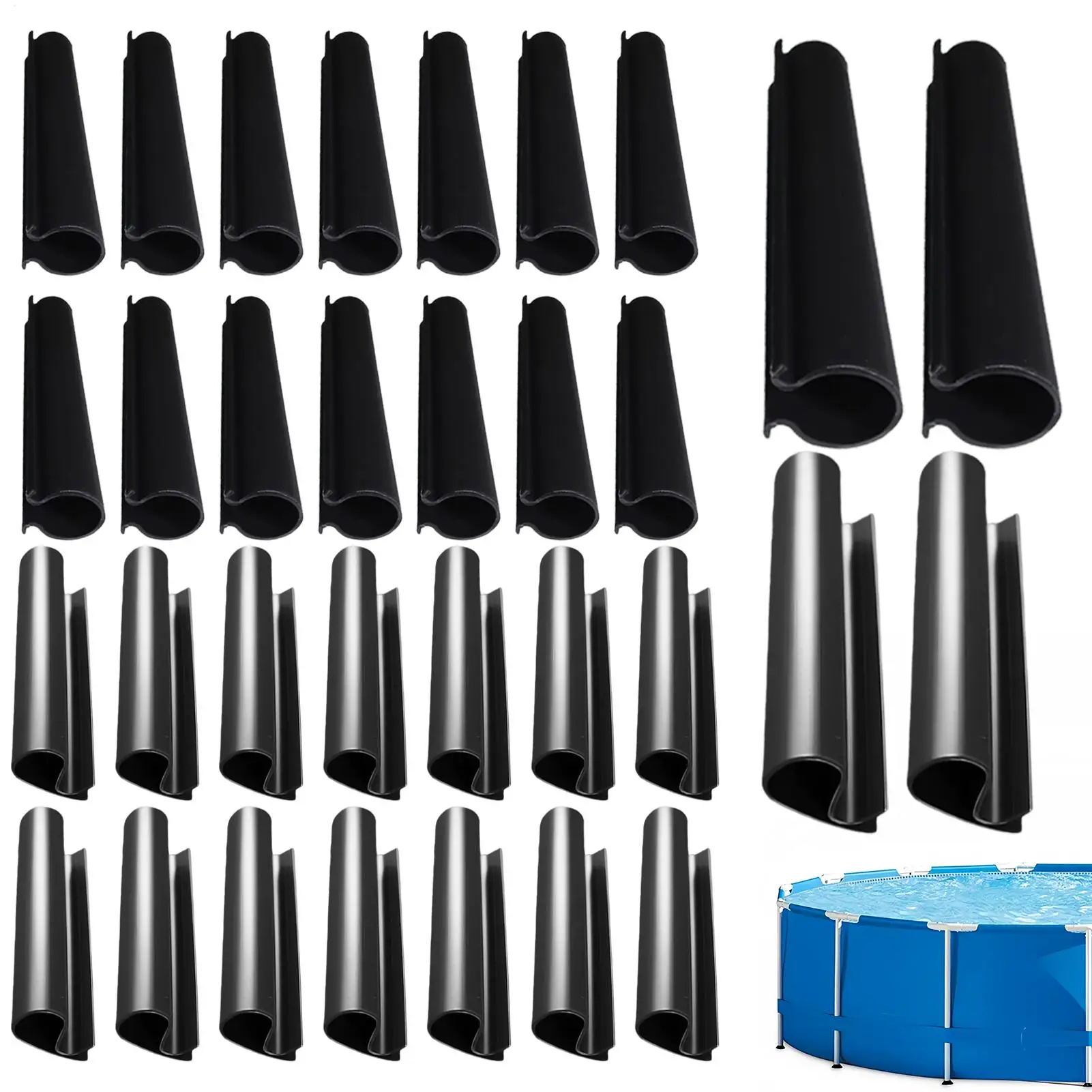 

Winter Pool Cover Clips Secure Grip Anti-Slip 4.7in Steel Wall Winter Pool Cover Clips For Gardening Enthusiasts Beginners