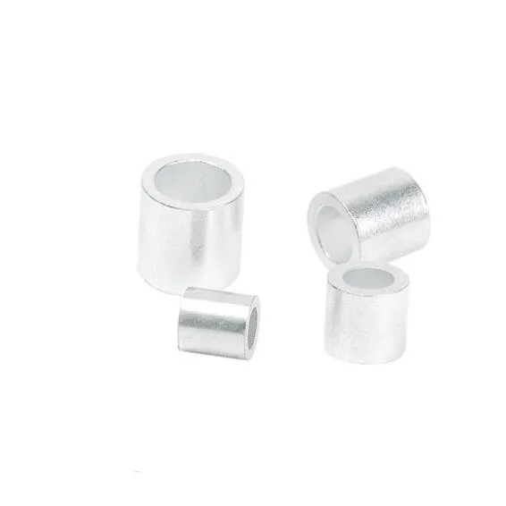 M1~M8 Aluminum Round Cable Crimps Sleeves Clip Fittings Loop Sleeve Ferrule Stop Wire Rope Cable 10 Size For Pick