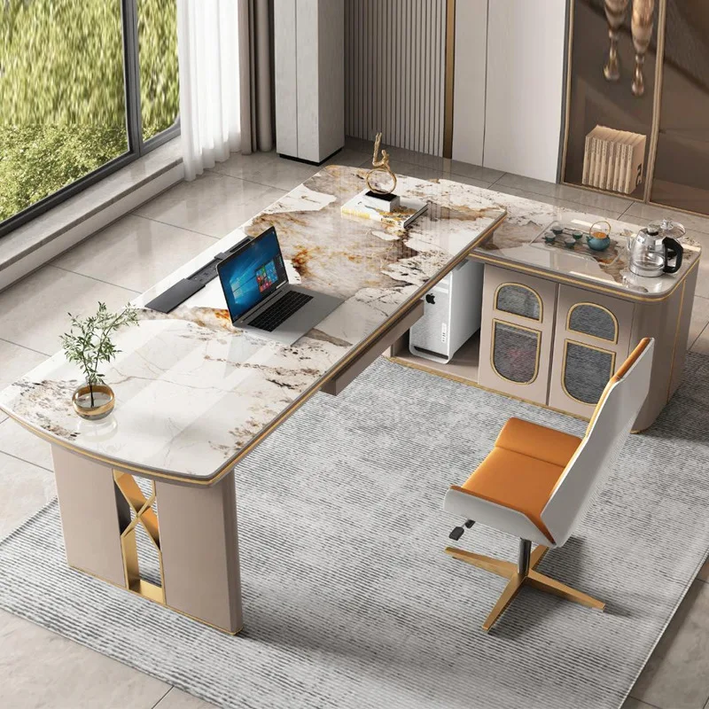 Sintered stone tea table, island platform integrated for office and home use, tea table and chair for negotiation, tea table and