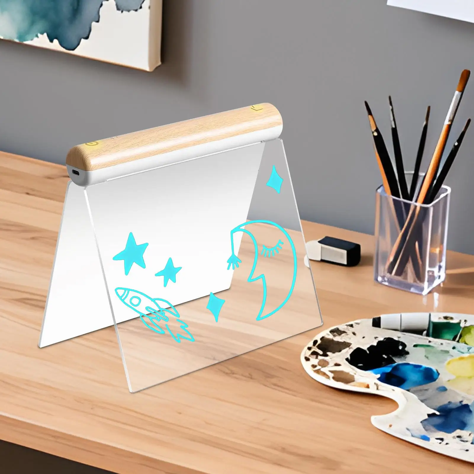 LED Drawing Board Dry Erase Educational Toys LED Doodle Board Kids Drawing Supplies For Writing Planning Note Taking Boys Girls