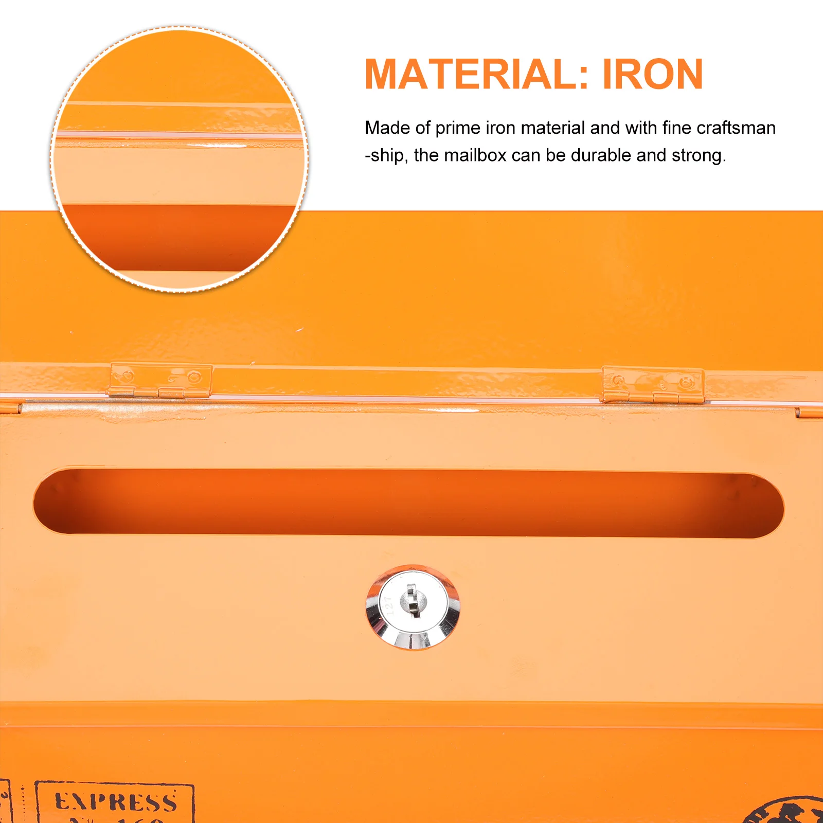 

Creative Iron Retro Style Lockable Wall Mount Home Office Garden Large Capacity Magnetic Cover Mailbox Vintage Complaint Iron