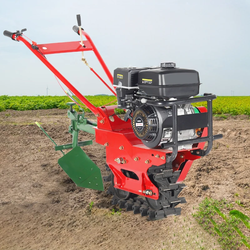 Gasoline And  Engine Plough Machine Mini Self Propelled Power Cultivator Small Plough Machine