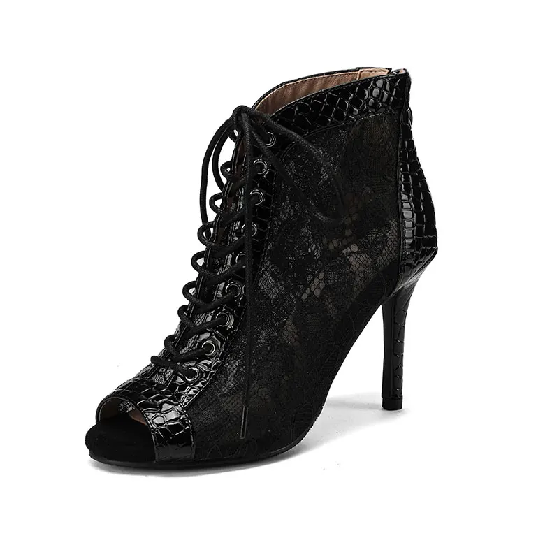 Women Thin HIgh Heels Peep Toe Boots Stilettos Jazz Dance Women\'s shoes For Latin Dancing Street Sexy Stilettos Plus Size 46