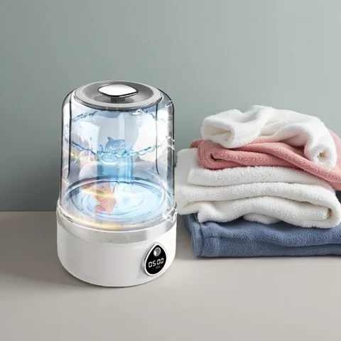 Underwear washing machine, portable laundry cup, suitable for hotels, travel, and RVs. 5-minute deep cleaning of small clothing
