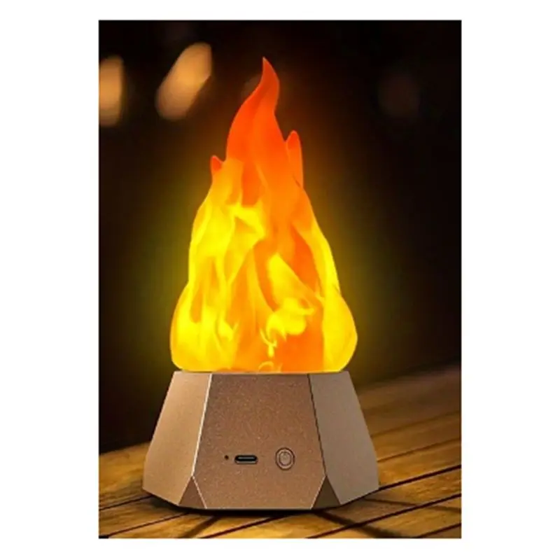 ABFU-Outdoor LED Simulation Flame Lamp Pair, Ideal For Camping And Garden Landscape, Enhances Dining Ambiance