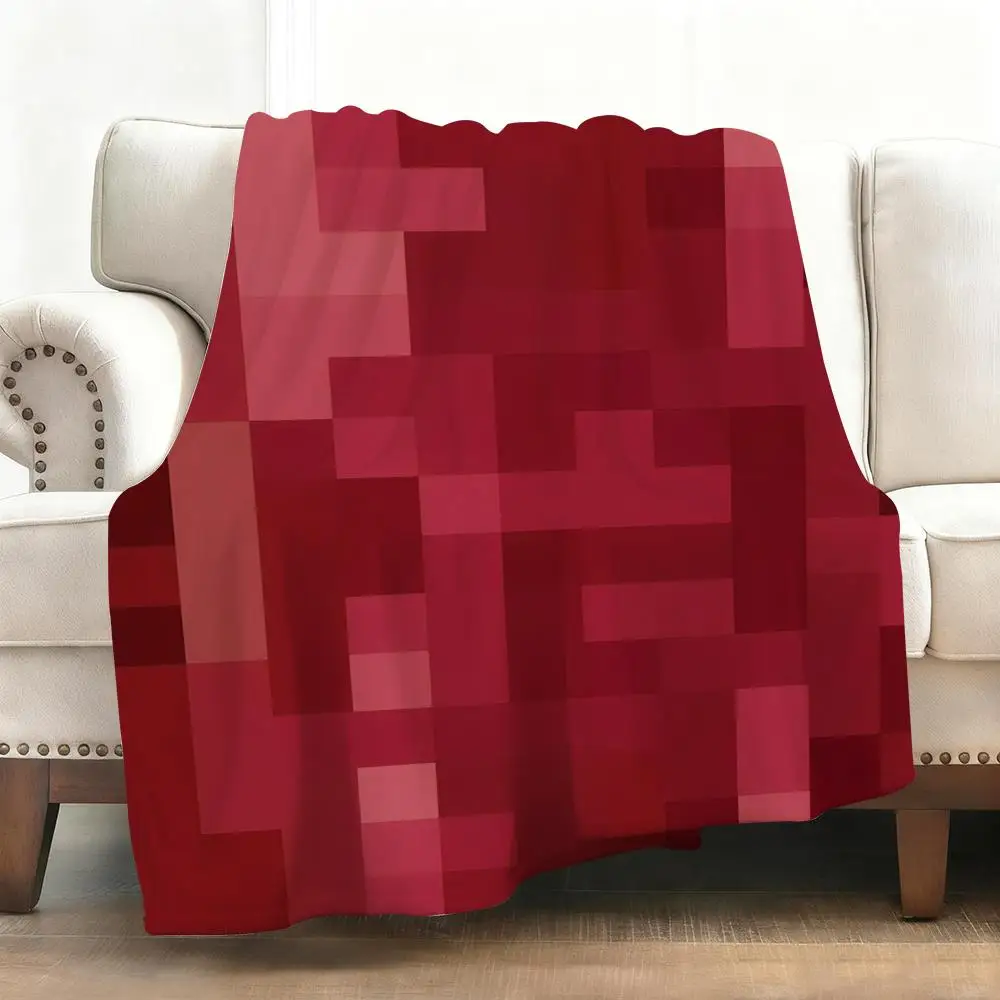 

Прохладный пиксельный стиль, мягкое фланелевое одеяло, теплое, приятное для кожи покрывало на колено, для дивана, офисной кровати, для путешествий, зимы, большого размера