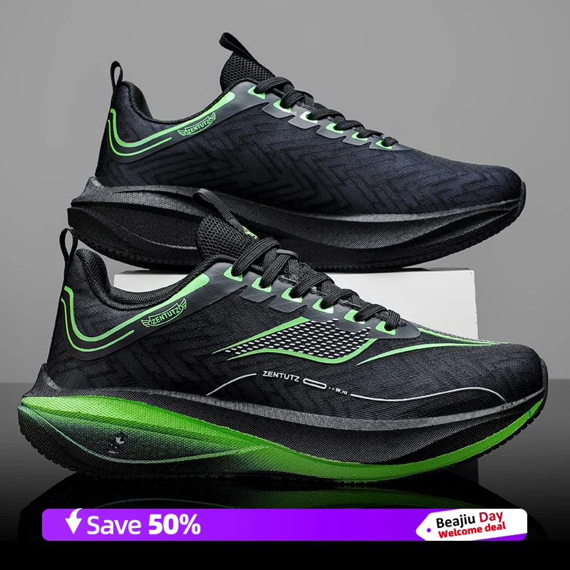 Marathon Men Running Shoes Carbon Plate Speciality Sports Breathable Lightweight Women's Comfortable Nonskid Leisure Sneakers
