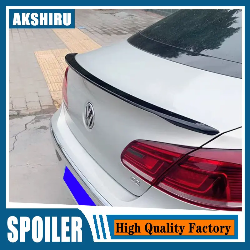 Für Volkswagen VW Passat CC 2009-2016 Auto ABS Kunststoff Unlackiert Farbe Hinten Stamm Flügel Lip