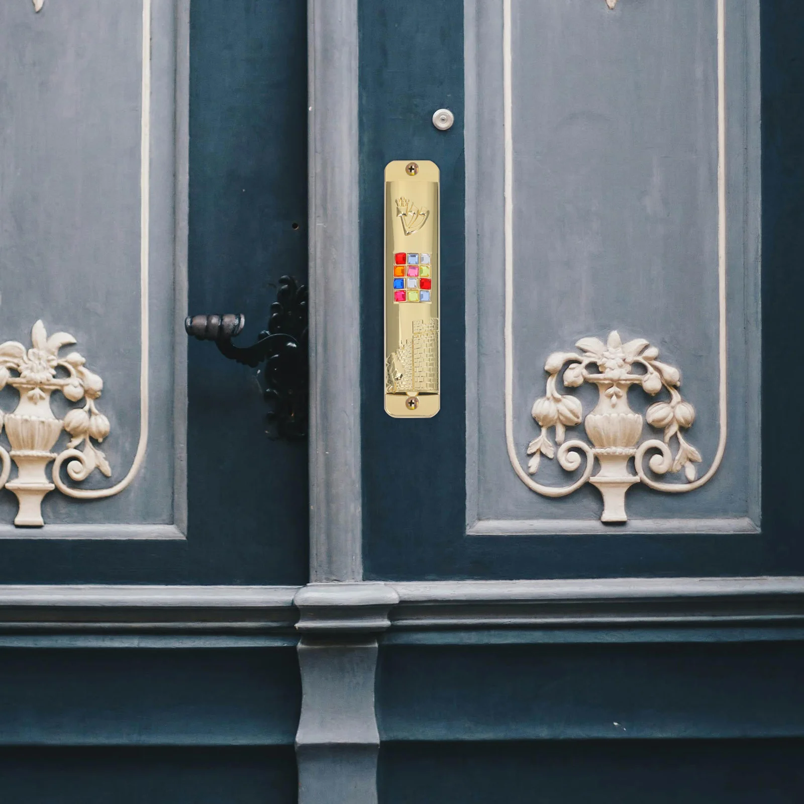 Goal Post Mezuzah Metal Gifts Classic Decorations Scroll Catholic Jewish for Door Side Religious