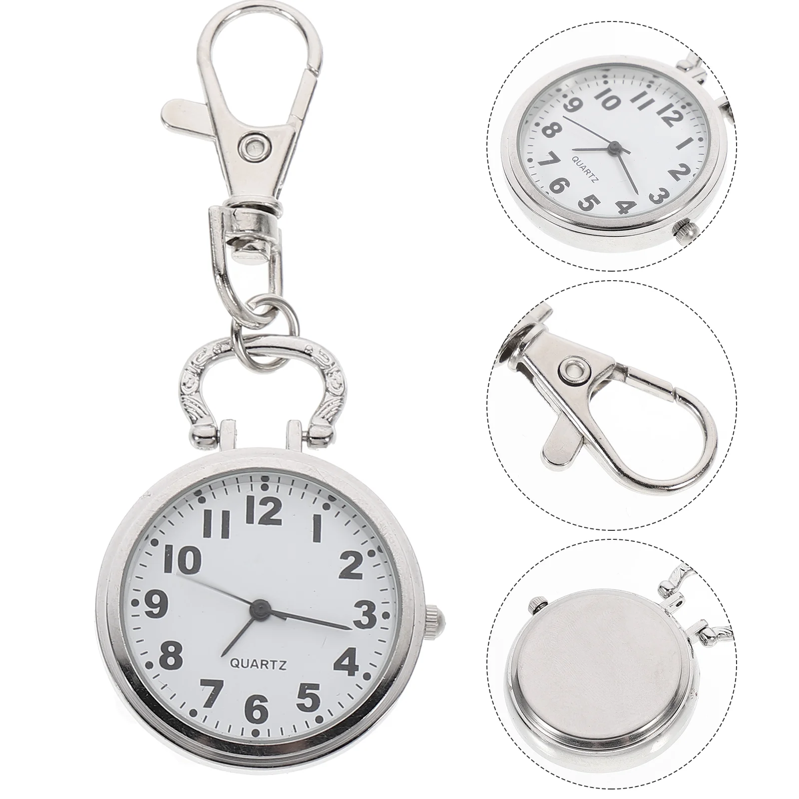 Montre à quartz portable en alliage de zinc pour infirmière, pratique, poche décorative, médecin