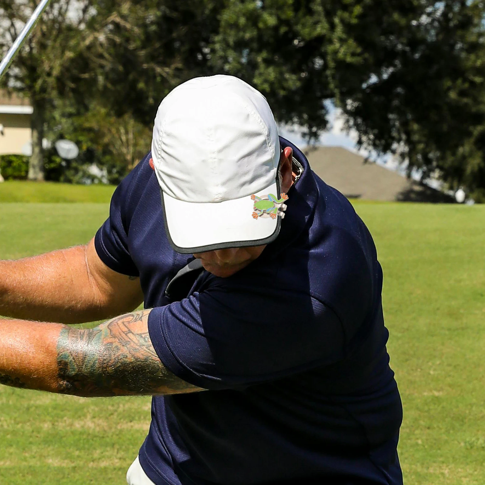 

Golf Hat Clip Frog Shape Magnetic Metal Ball Marker Durable Portable Golf Accessory Gift Golfing Supply Decorative Hat Clip