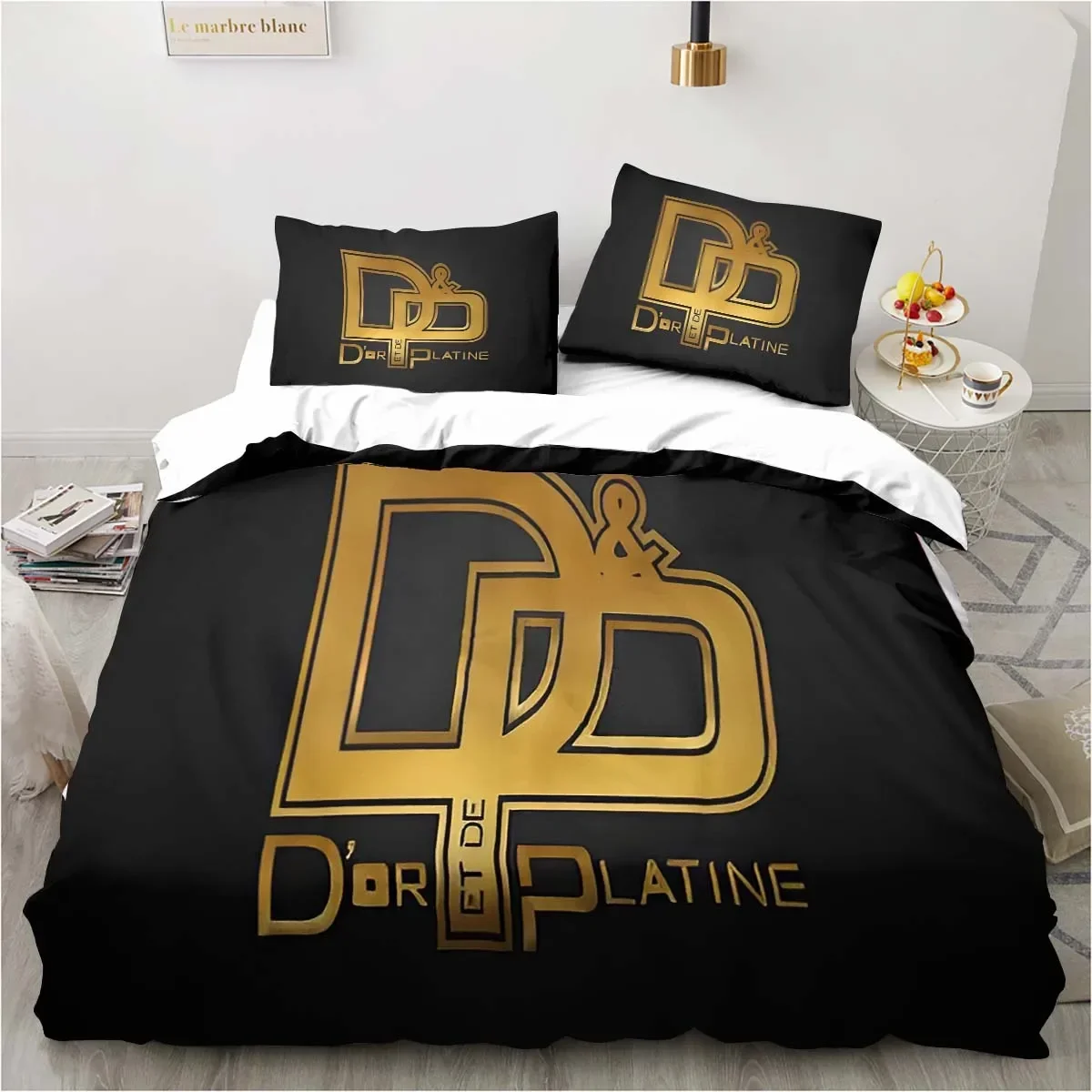 3PCS JuLC'est Pas Des Lol Bedding Set Printed Duvet Cover Comfortable Breathable Luxury Cotton Quilt Pillowcase Single KingQueen