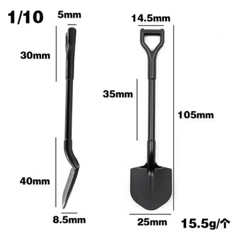 Gesimuleerde Metalen Schop Decoratie Voor 1/10 1/18 Rc Rupsvoertuig Axiale Scx10 90046 D90 Yikong Rgt Trxs Trx4 Trx4m D12