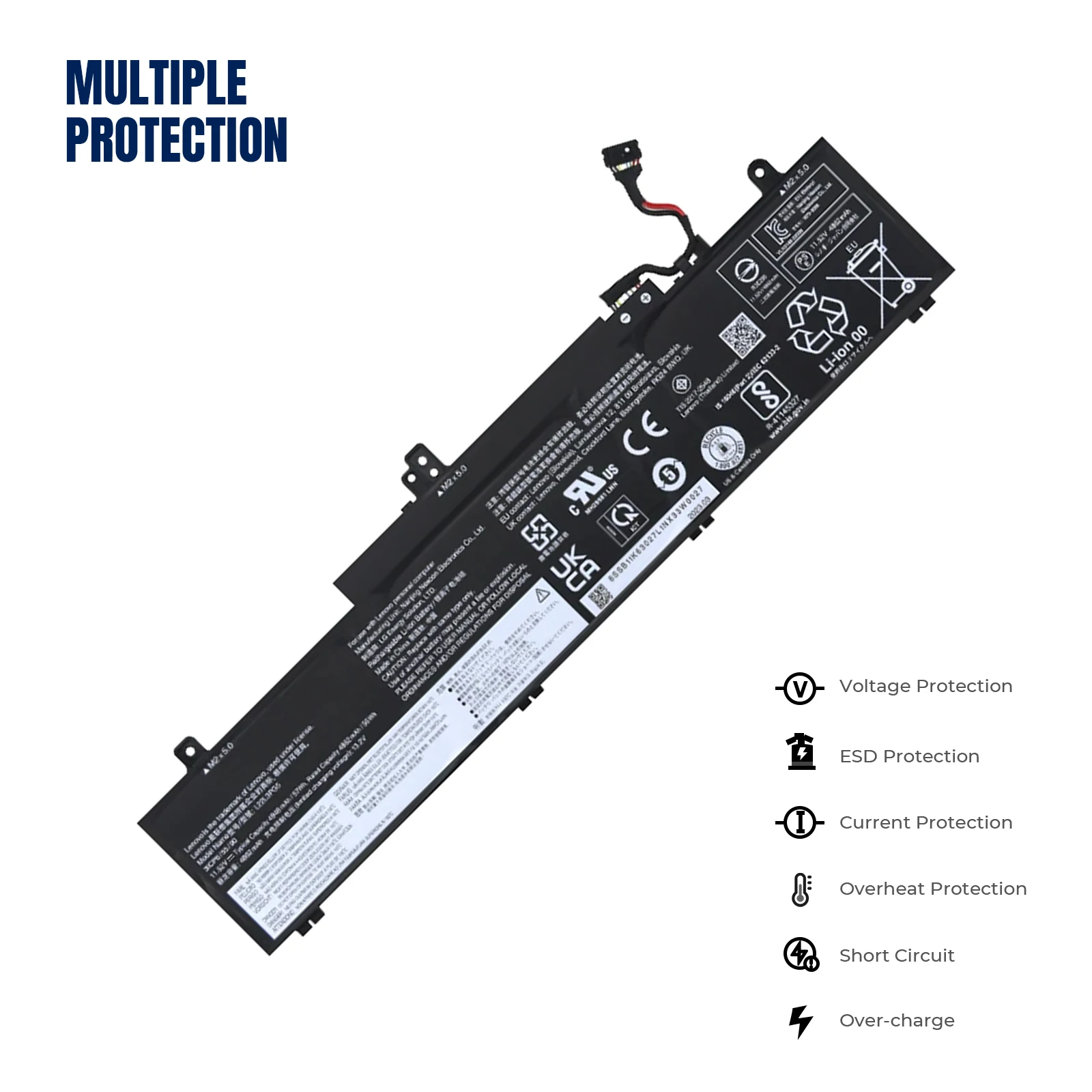 Аккумулятор YOOFAN L22L3PG5 L22B3PG5 L22C3PG5 L22D3PG5 L22M3PG5 для ноутбука Lenovo ThinkPad E14 G5 E16 Gen 1 11,52 в 4948 мАч 57Wh