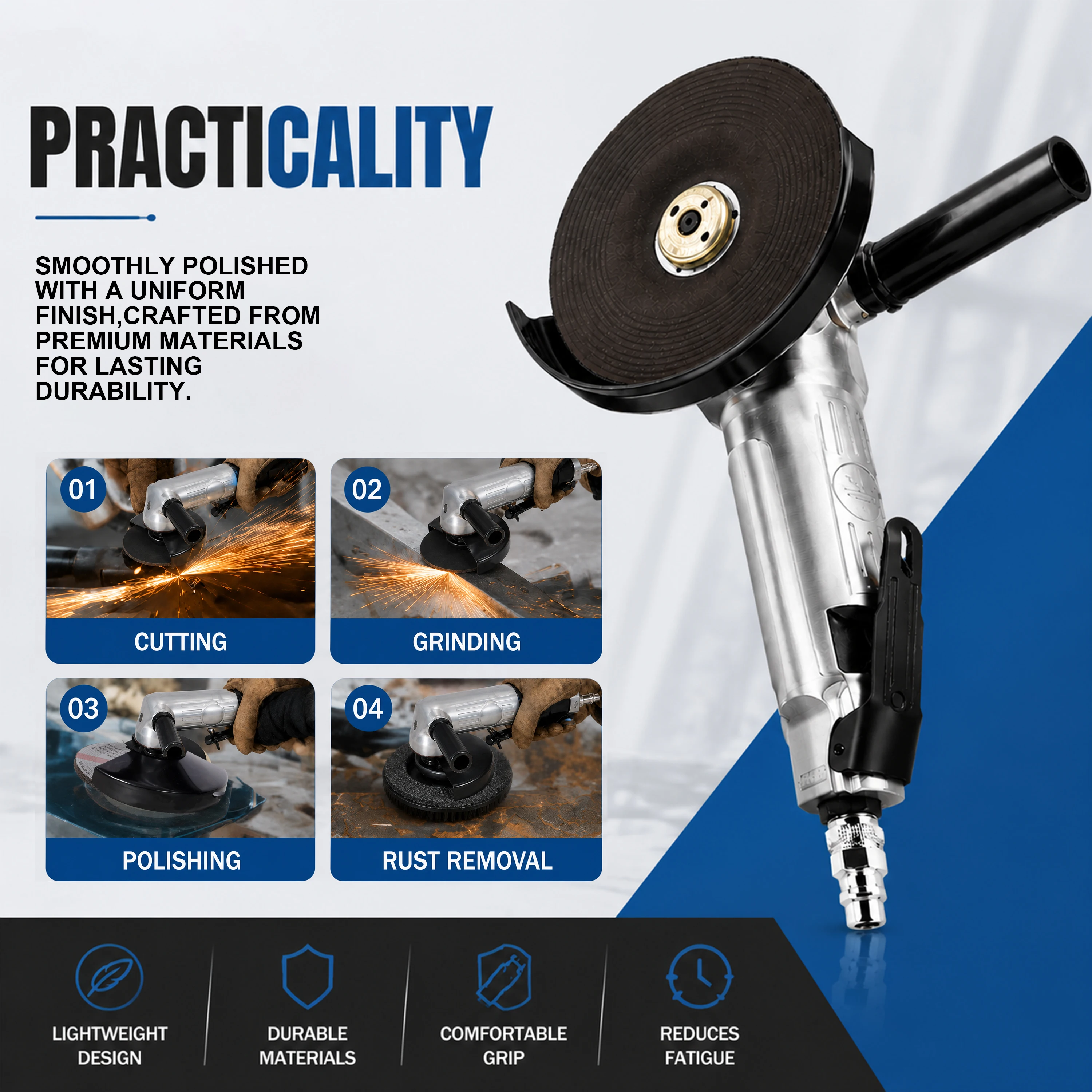 5 Inch Air Angle Grinder Pneum - огляд і ціна Power Tools Pneumatic