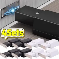 1/4set Magnet Cabinet Door Bouncer Wardrobe Catches Furniture Door Stops Heavy Duty Push Invisible Drawer Magnet Lock Hardware