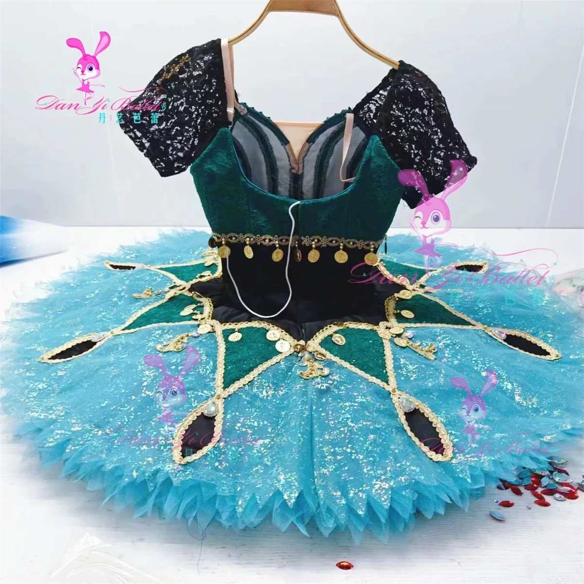 Danyi professional green Esmeralda ballet dress tutu dress competition customized adults and children