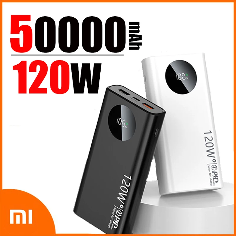 Xiaomi 120W PowerBank Super Fast Charging 50000mah large Capacity For Mobile Power External Battery For Iphone Huawei Samsung