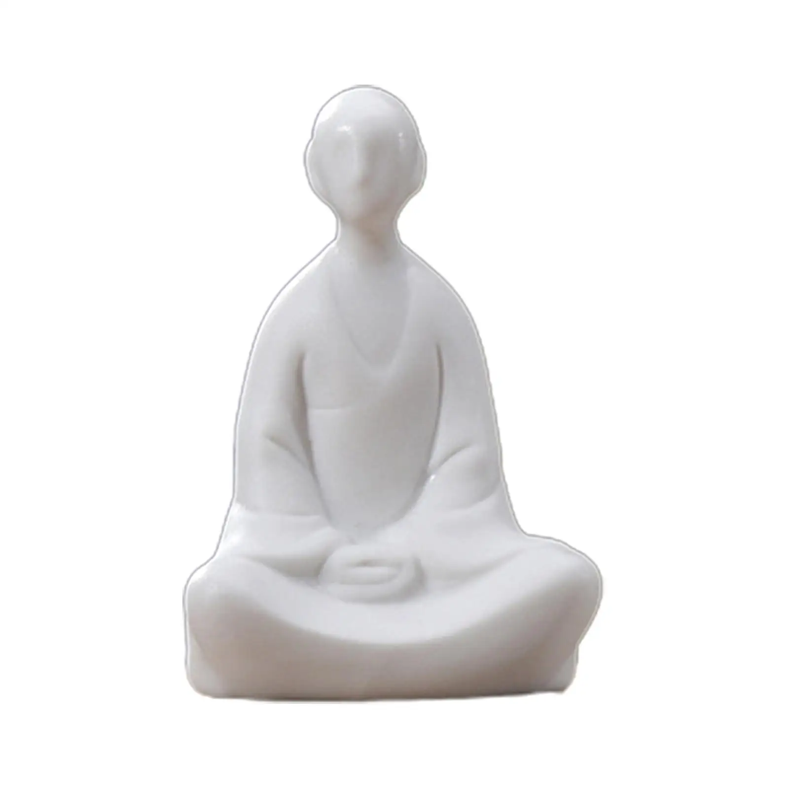 Fish Tank Buddha Statue Ceramic Collection Fengshui Craft for Home Yoga Room Use Terrarium