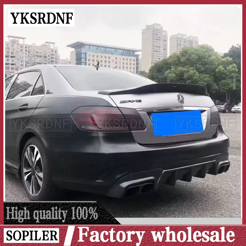 Carbon Fiber Car Rear Bumper Diffuser Lip Spoiler Bracket Exhaust Plate For Mercedes Benz E Class W212 E63 AMG 2008-2016