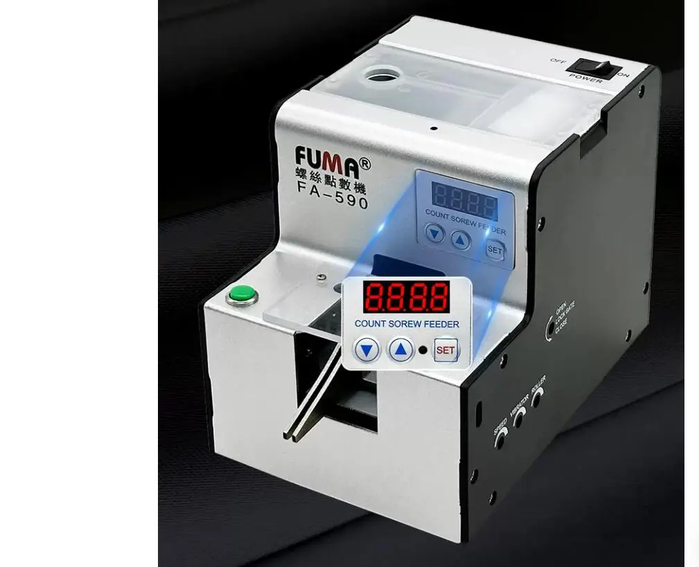 

FA-590 Automatic Screw Counting Machine Adjustable Rail Screw Counter 1.0-5.0 for Hardware Store Efficient Screw Counting Tool
