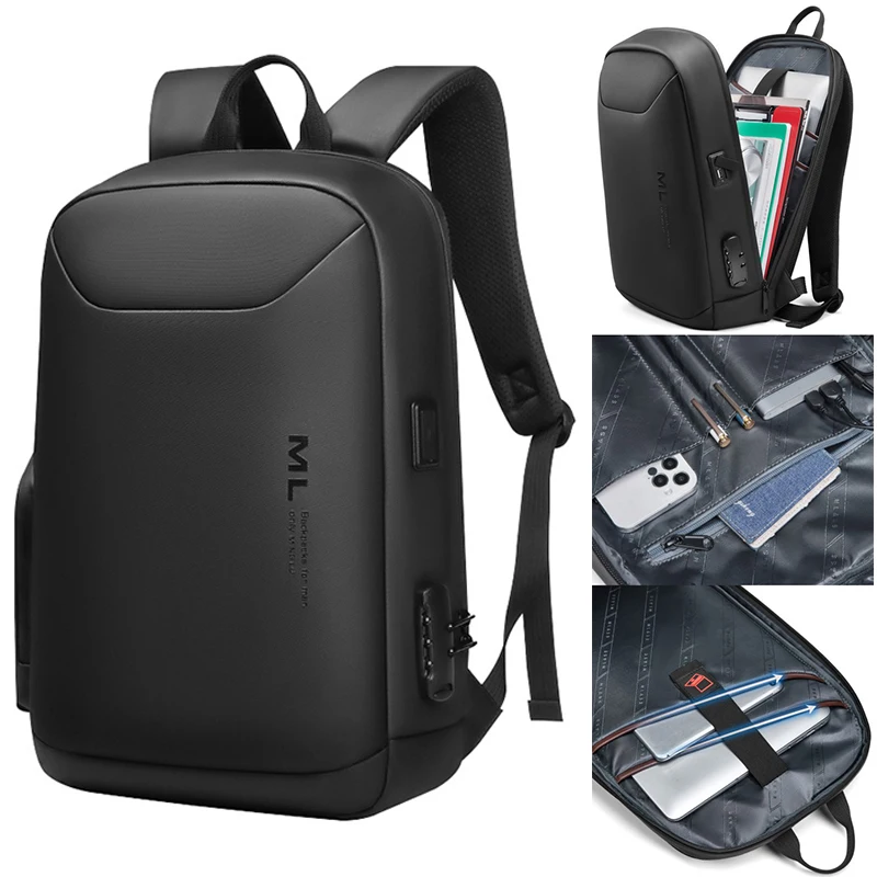 

Men Anti-theft 15.6 Inch Laptop Backpacks USB Waterproof Notebook Bag Schoolbag Sports Travel School Bag Pack Backpack For Male