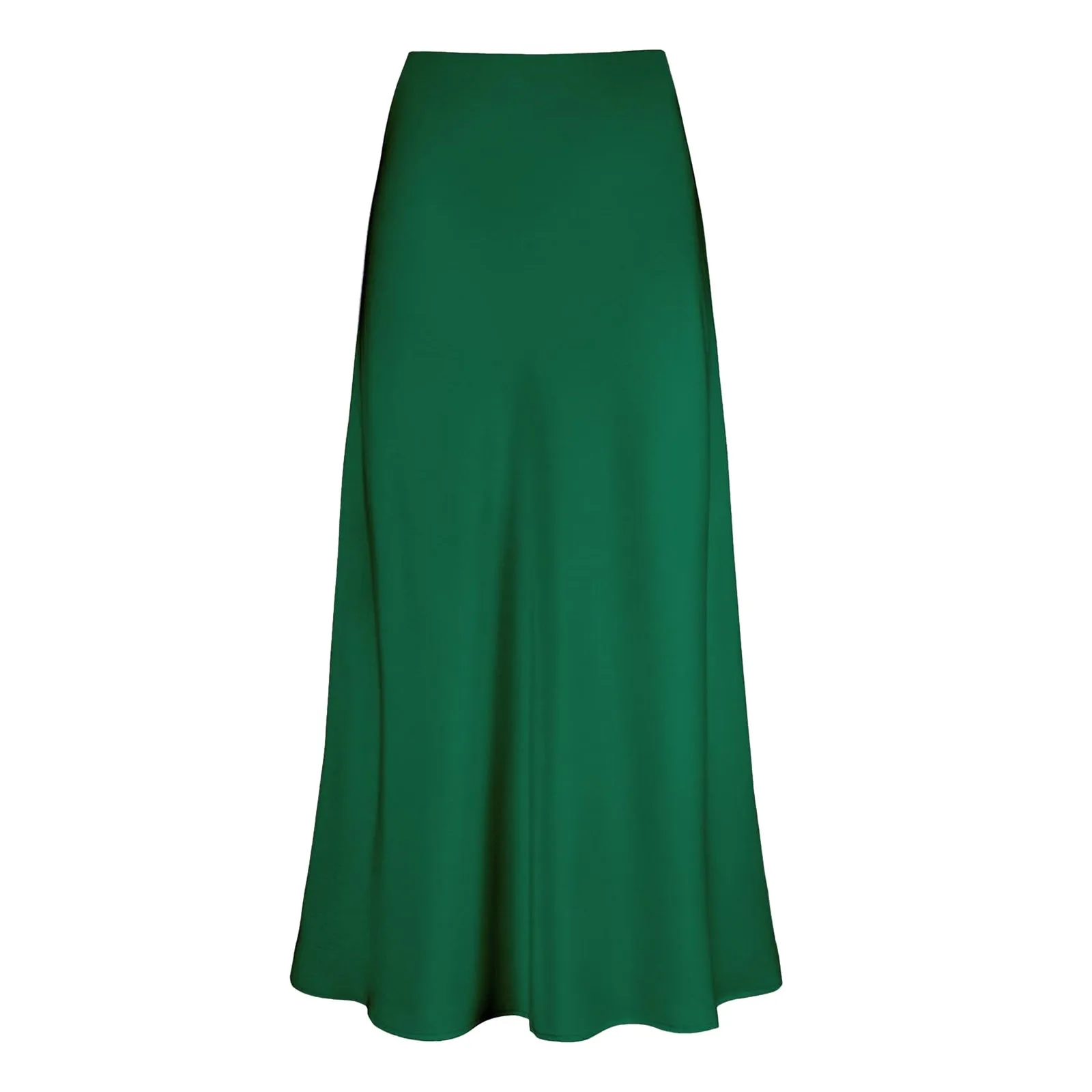 

Women's Solid Color Elegant Satin Fashion Slim Fit Skirts Four Seasons Casual High Waist Club Office Zipper Mid Length Skirts