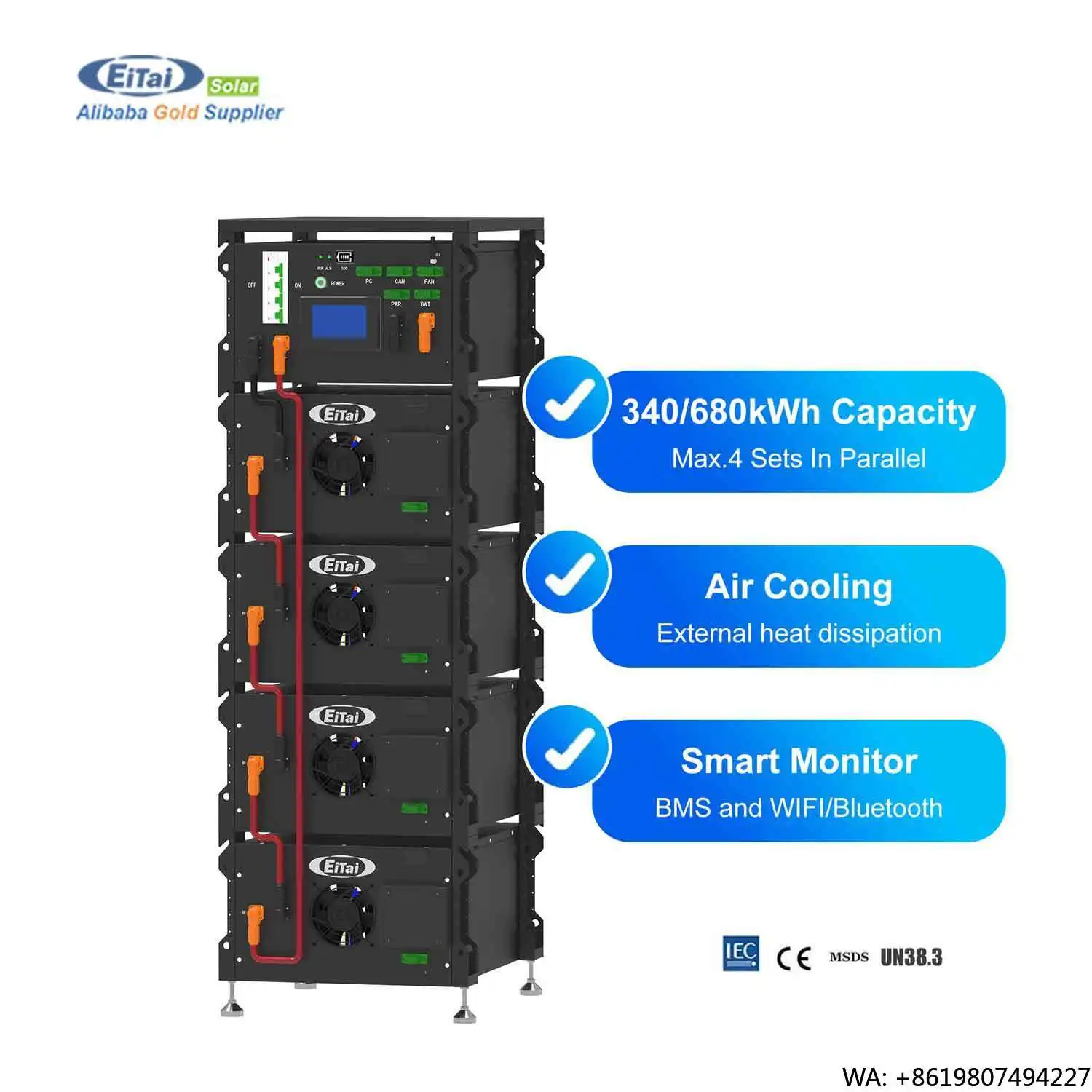 Home Solar Lithium Battery 25 Kw 30Kwh 40Kwh 50Kw 50Kwh 50 Kwh 60Kw 80Kw 100 Kwh 10Kva Pack Commercial for 204V Inverter