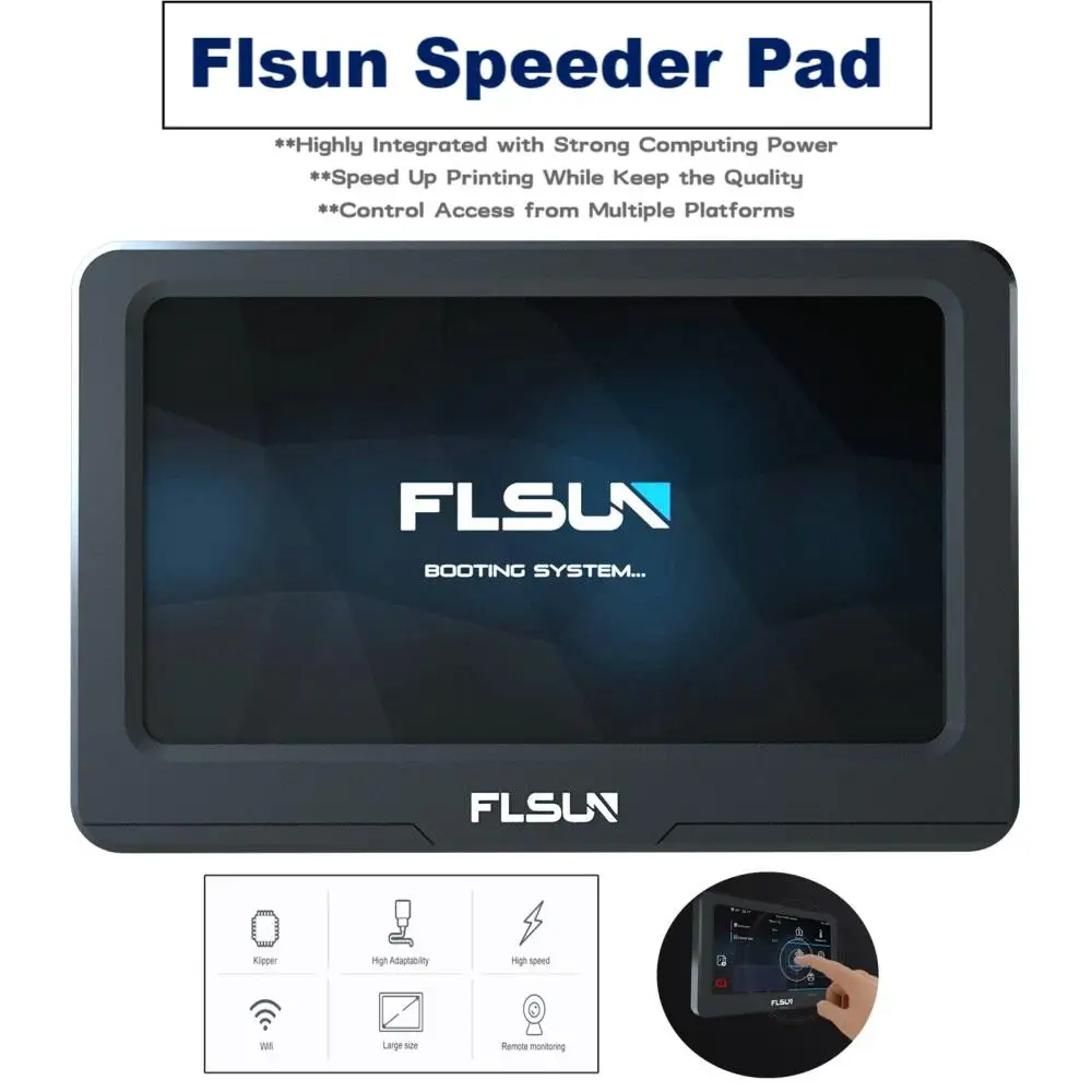 

3D Printer Parts FLSUN Speeder Pad For V400 Ender 3 Upgrade High Speed 3D Printing Klipper Firmware Smart Pad 7" Touch Control