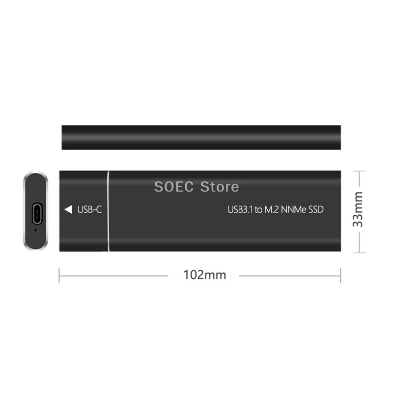 M2 SSD Enclosure NVMe USB3.1 External Storage HDD Case 10Gbps PCIe SSD Box For NGFF SATA SSD Disk Hard Drive For PC Laptop