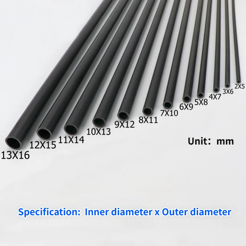 

2Pcs Length 500mm Black PVC Plastic Pipe Tube OD 5~18mm Fish Tank Aquarium Tube Garden Irrigation Watering Fittings