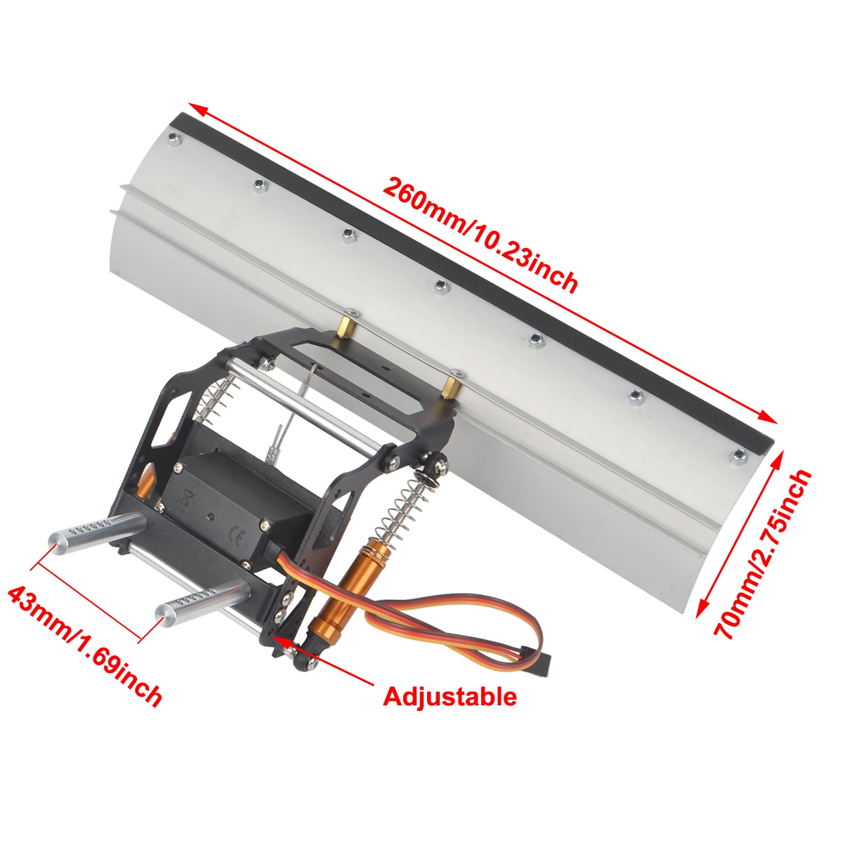 Metal Snow Plow Shovel for 1/10 RC Crawler Traxxas TRX4 Defender Bronco TRX6 Axial SCX10 II 90046 90047