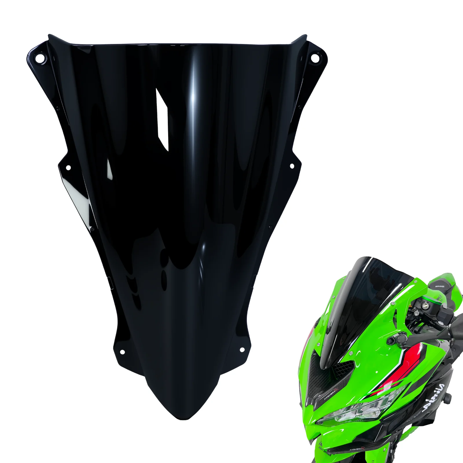 Double Bubble Visor Windshield for Kawasaki Ninja ZX4RR 2025: A