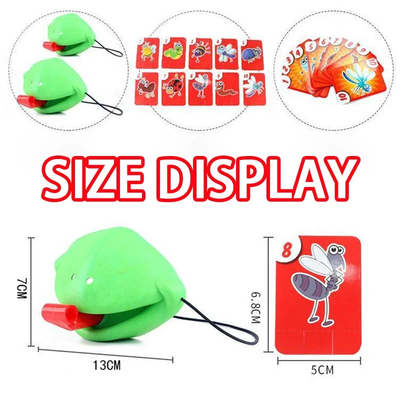 Frog Mask Wagging Tongue Lick Cards Board Games for Children Family Party Toys Antistress Funny Desktop Puzzle Game Toys