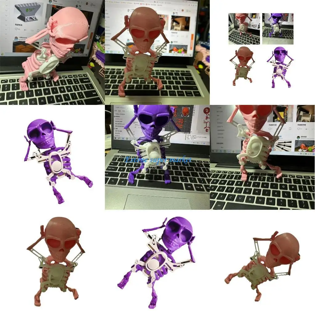 090B Brinquedo relógio dançando figuras esqueleto brinquedo corda engraçado travessura brinquedo Halloween