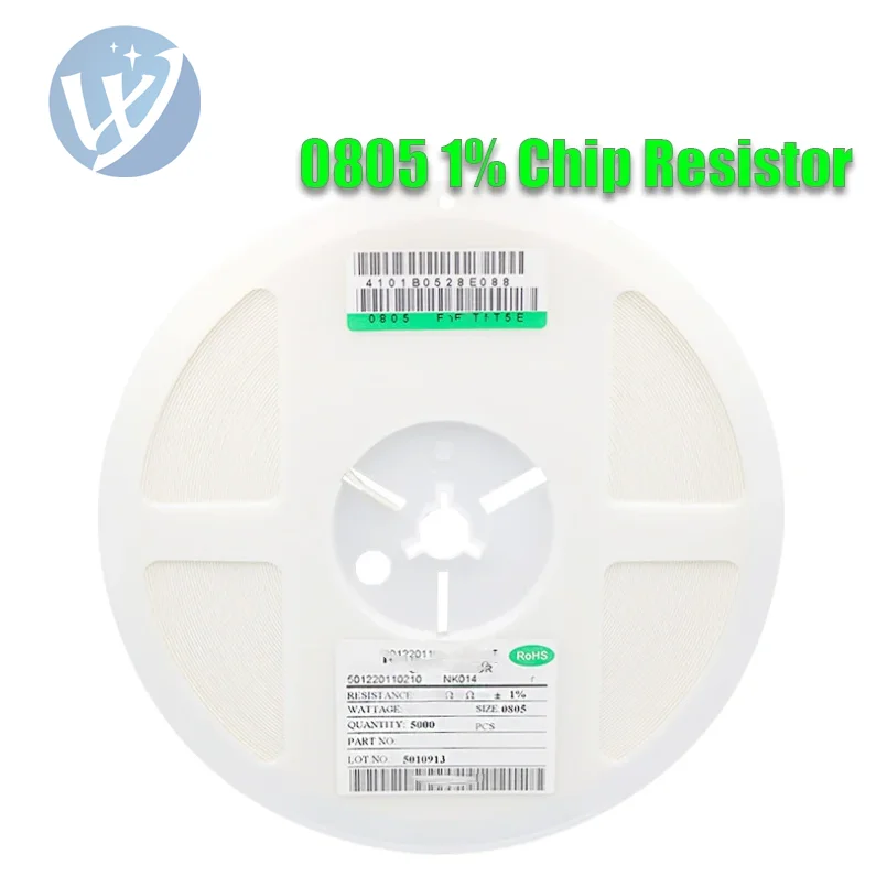 

5000pcs resistor 1% 0805 SMD 0R ~ 10M 1/8W 0 0.1 1 10 100 150 220 330 ohm 1K 2.2K 10K 100K 0R 1R 10R 100R 150R 220R 330R 1M 10M