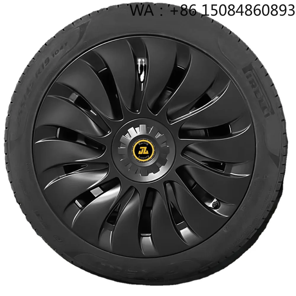 

High end private customization Matte Black Uberturbine Wheel Hubcaps, Stylish Replacement Covers for New Energy Vehicle Wheels
