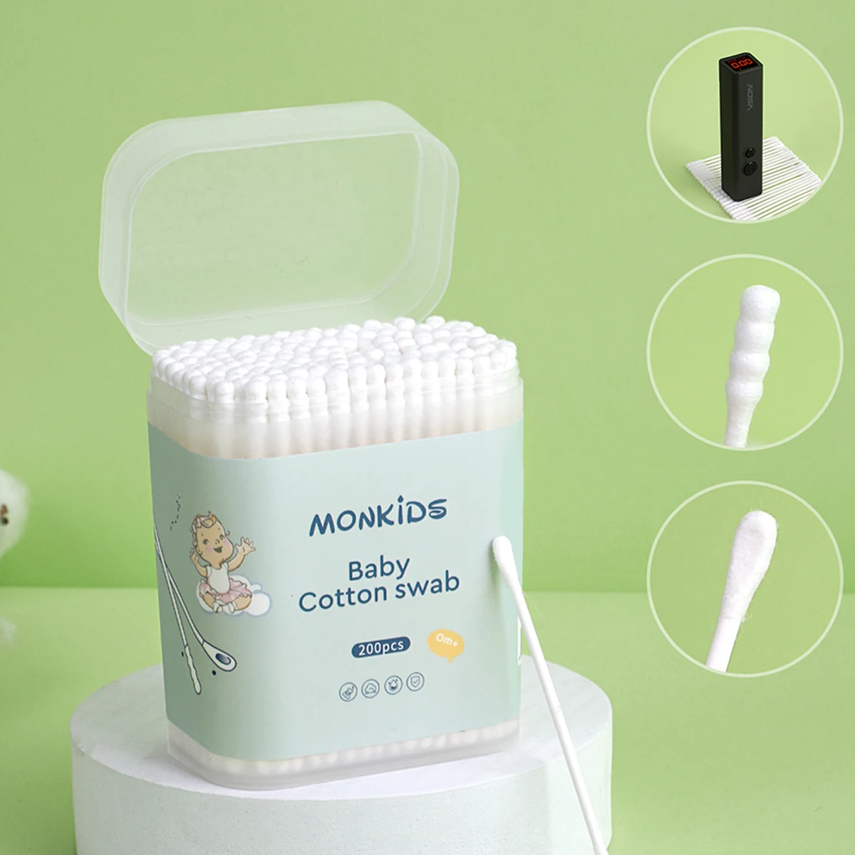 

200/300/500 ear spoon cotton swabs, multifunctional beauty and cleaning tools, ear cleaning, makeup and precision cleaning.
