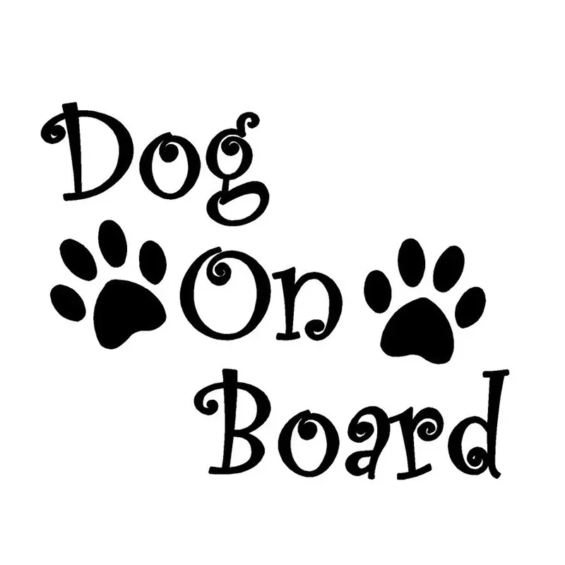 

Personality Beautiful Dog on Boat and Paw Print Car Sticker Car Motorcycle Exterior Accessories Vinyl Sticker, 10cm