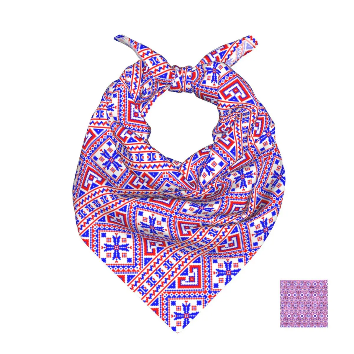 

Colourful Flowers Square Scarf Soft Breathable Daily Kerchief