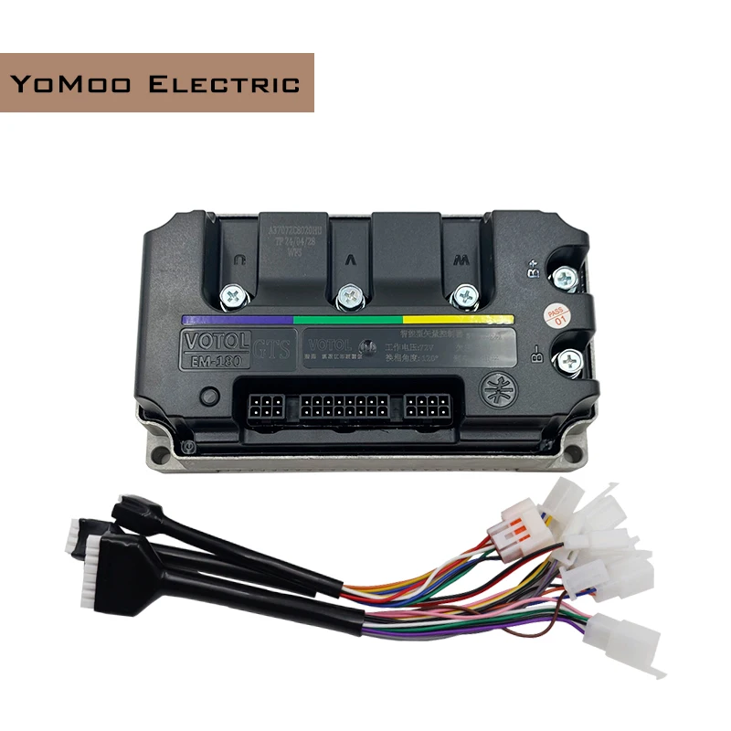 VOTOL EM180-GTS Boost 250A Peak 490A 3KW-5KW Hall Brushless DC Controller With DKD ONE-Lin LCD Display And T08 Throttle