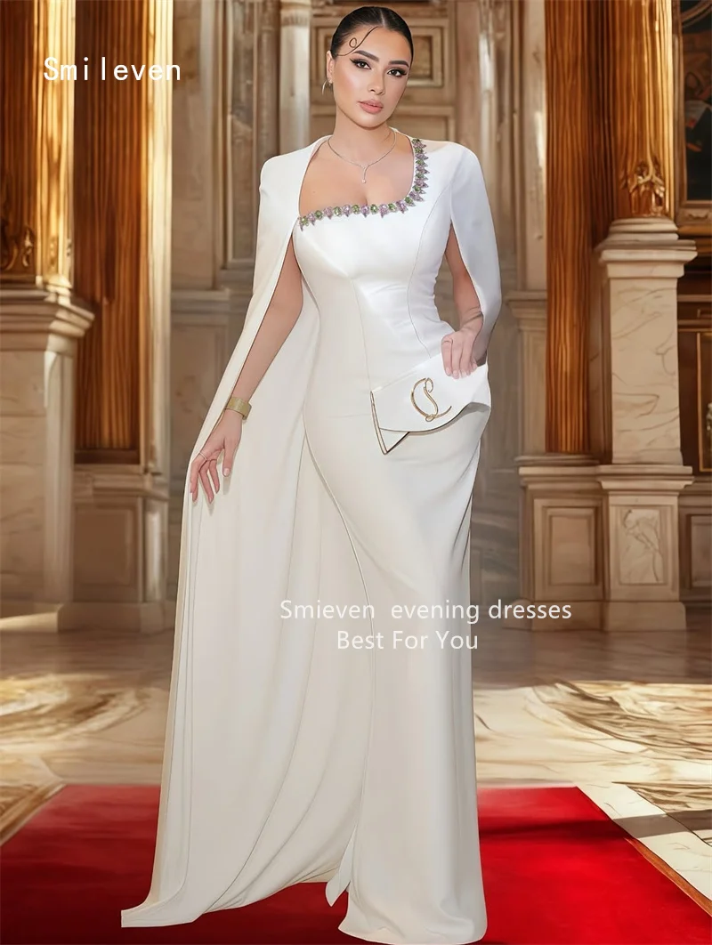 สมายล์เวน 3D โนเวล ไอโอว์รี่ชุดราตรีนางเงือกคอเรือชุดปาร์ตี้ชุดทางการผ้าคลุมไหล่ชุดโอกาสพิเศษสั่งตัดได้ 2026