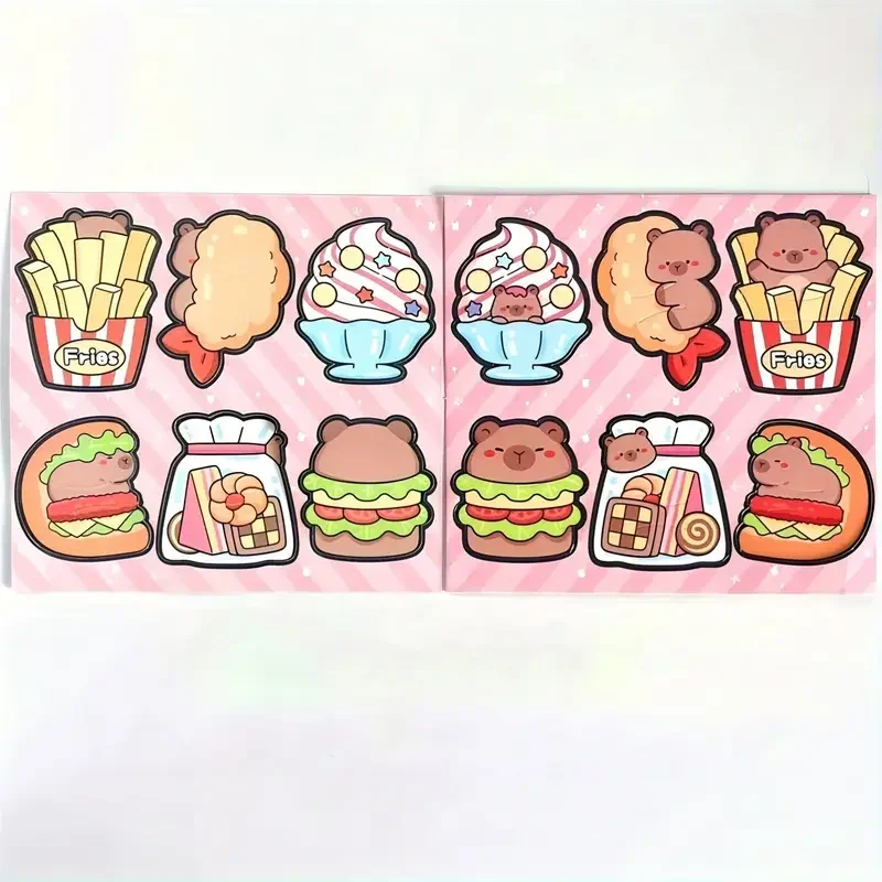 60 قطعة/المجموعة الكرتون الحيوان كابيبارا موضوع مصاصة حامل بطاقات DIY الحلوى التفاف بطاقات للأطفال عيد ميلاد الطفل دش ديكور الحفلات