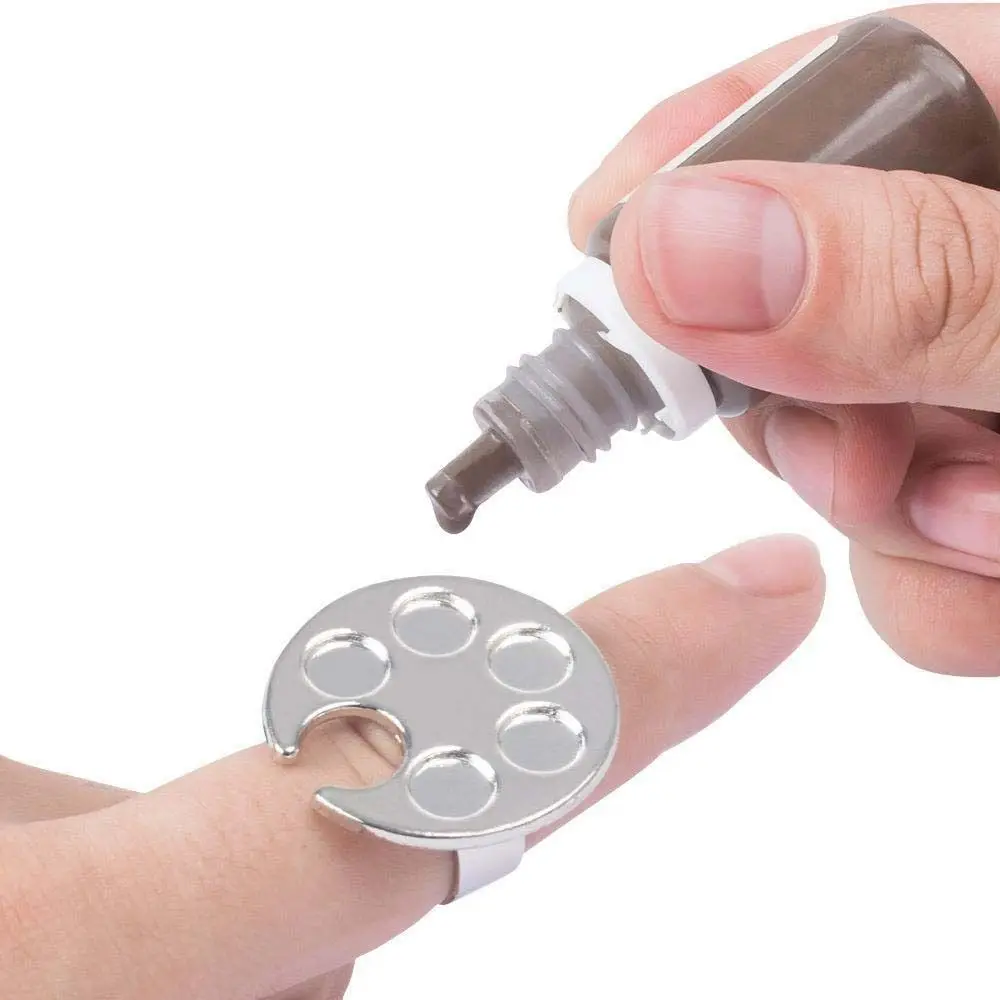 Women Painted Ring DIY Nail Art Nail Color Tool Photograph Tools Nail Display Ring Tips Nail Display Board Nail Art Palette