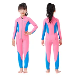 Kids Wetsuit Top+Bottom For Toddler Girls Boys Youth,2.5mm Neoprene Swimsuits Children Wet Suits Full Long Sleeve Jacket+Pants