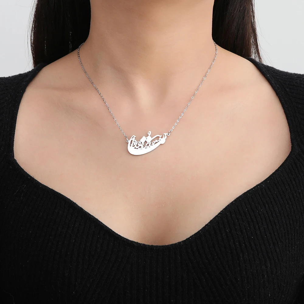 Dawapara Persische iranische Liebe Eshgh Farsi Halskette Persische Kalligraphie Halskette Edelstahl Schmuck Neujahrsgeschenk – Detail 14
