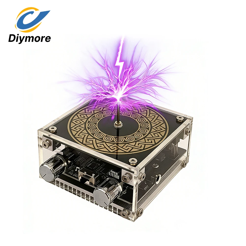 MTC Dual Mode Tesla Coil with Bluetooth Music Sync RGB Light Show Artificial Lightning Generator for Immersive Tech Display