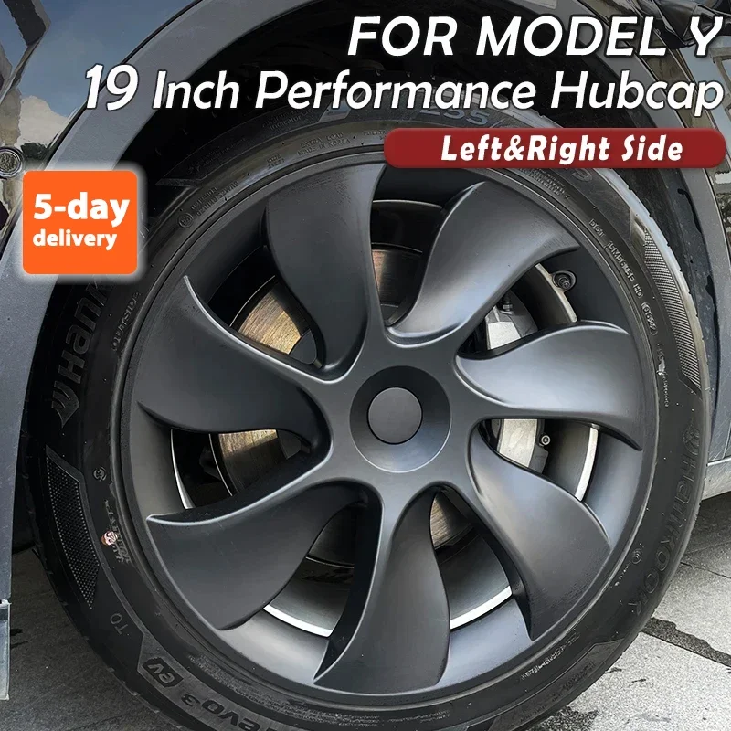 4PCS For Tesla Model Y 19 Inch Hub Cap Replacement Tesla Wheel Caps Protector Cover Wheel Cover Kit Exterior Accessories 2023