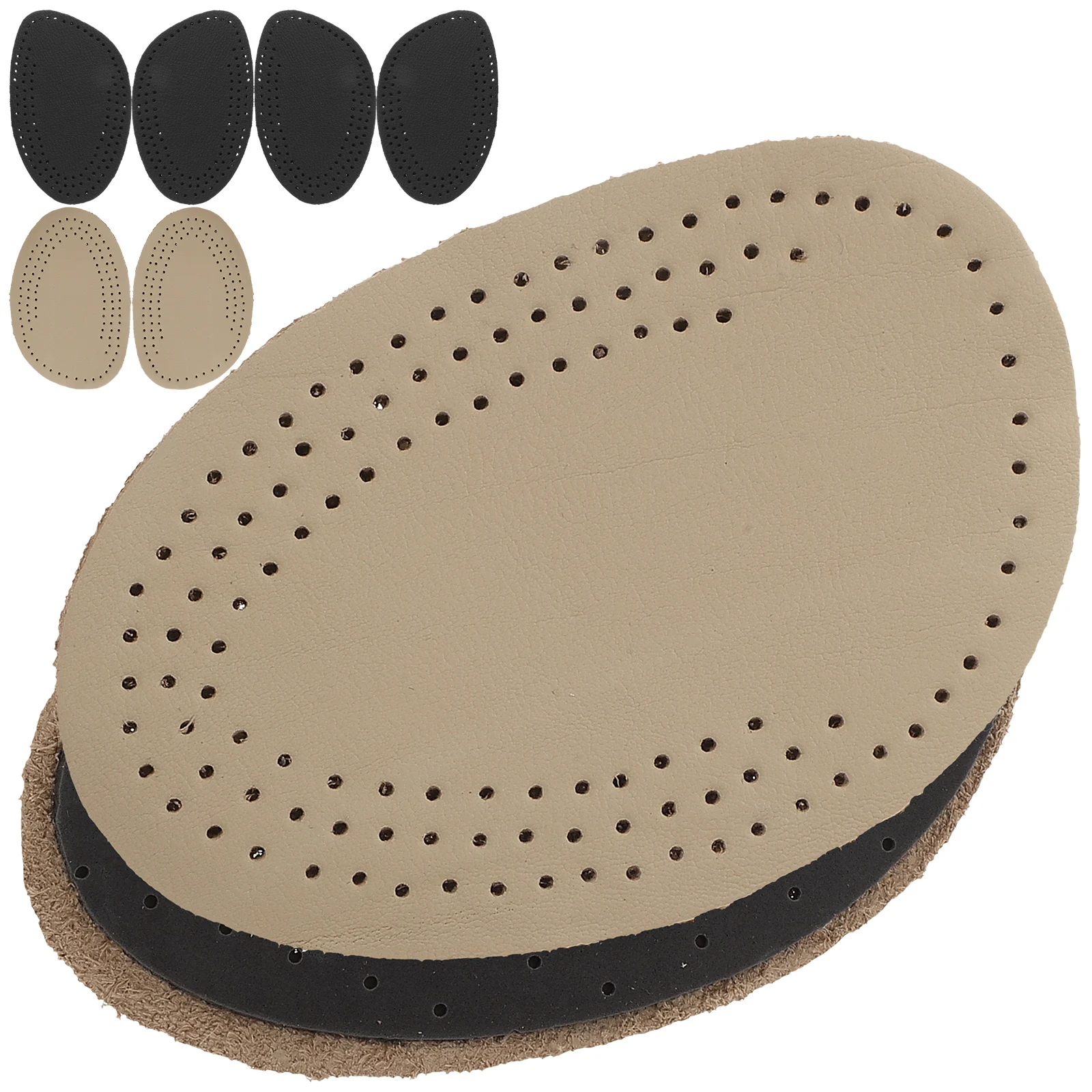 

4Pairs Forefoot Mat Lightweight Foot Care Pad for All-Day Relief Anti-Slip Design Beige Black Forefoot Mat