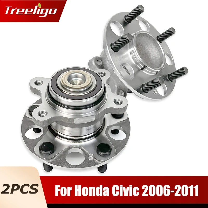 Treeligo Wheel Hub Bearing Assembly for Honda Civic 2006 2007 2008 2009 2010 2011 Replaces 512256 42200SNAA51 42200SNAA52 Auto Parts